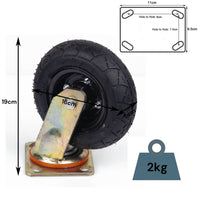 Thumbnail for 6 Inch Swivel Castor Caster Pneumatic Tyres Tyre Wheels Trolley Cart Wheelbarrow