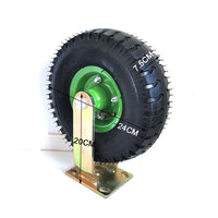 Thumbnail for 10Inch Fixed Castor Caster Pneumatic Tyres Tyre  Wheel Trolley Cart Wheelbarrow