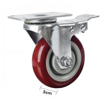 Thumbnail for 4 inch Heavy Duty Casters Lockable Caster Wheel Swivel Casters Castor with Brakes for Furniture and Workbench Cart