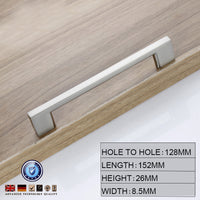 Thumbnail for Brushed Nickel Kitchen Door Cabinet Drawer Handle Pulls 128MM