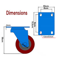 Thumbnail for 6 inch Industrial  Caster Wheels Swivel with Brake Locking Casters Castor Wheels Cart Furniture Workbench