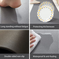 Thumbnail for 150cm Kitchen Anti-Skid Anti Fatigue Pu Leather Floor mat, Kitchen Rug