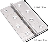 Thumbnail for Pack of 6 Hinge 3.5 Inch Stainless Steel Door Hinges Cabinet Door Hinges Furniture