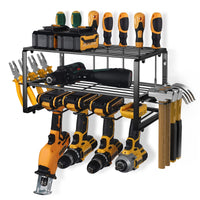 Thumbnail for 40cm Power Tool Organizer 4 Layers Garage Tool Storage Rack Workshop Tool Shelf Drill Pliers Hammer Rack