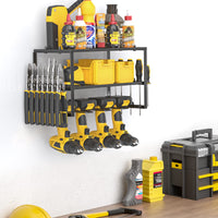 Thumbnail for 40cm Power Tool Organizer 4 Layers Garage Tool Storage Rack Workshop Tool Shelf Drill Pliers Hammer Rack