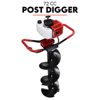 Thumbnail for Post Hole Digger 72cc Earth Auger Fence Borer Garden Multiple Drills Bit