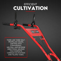 Thumbnail for 212CC Tiller Cultivator 4 Blades Rotating Tines Power Rotary Hoe Handheld