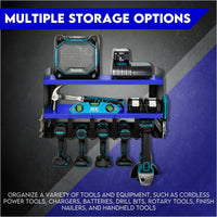 Thumbnail for Power Tool Organiser Wall Mounted Drill Storage Organizer Holder XU1 Blue