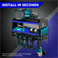 Thumbnail for Power Tool Organiser Wall Mounted Drill Storage Organizer Holder XU1 Blue