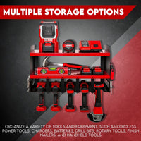 Thumbnail for Power Tool Organiser Wall Mounted Drill Storage Organizer Holder Milwaukee Red