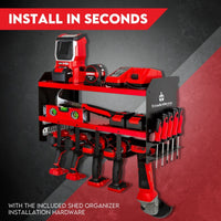 Thumbnail for Power Tool Organiser Wall Mounted Drill Storage Organizer Holder Milwaukee Red