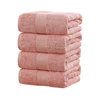 Thumbnail for Linenland 4 Piece Cotton Bath Towels Set - Coral