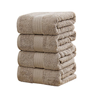 Thumbnail for Linenland 4 Piece Cotton Bath Towels Set - Sandstone