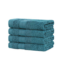 Thumbnail for Linenland Bath Towel Set - 4 Piece Cotton Washcloths - Blue