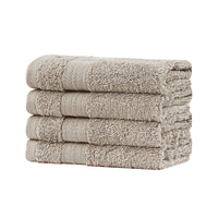 Thumbnail for Linenland Bath Towel Set - 4 Piece Cotton Washcloths - Sandstone