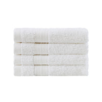 Thumbnail for Linenland Bath Towel Set - 4 Piece Cotton Washcloths - White