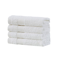 Thumbnail for Linenland Bath Towel Set - 4 Piece Cotton Washcloths - White