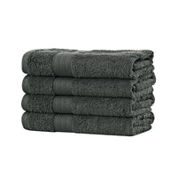 Thumbnail for Linenland Bath Towel 4 Piece Cotton Hand Towels Set - Charcoal