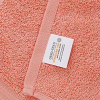 Thumbnail for Linenland Bath Towel 4 Piece Cotton Hand Towels Set - Coral