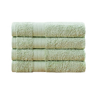 Thumbnail for Linenland Bath Towel 4 Piece Cotton Hand Towels Set - Sage Green