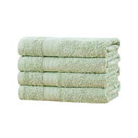 Thumbnail for Linenland Bath Towel 4 Piece Cotton Hand Towels Set - Sage Green