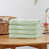 Thumbnail for Linenland Bath Towel 4 Piece Cotton Hand Towels Set - Sage Green