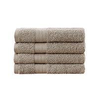 Thumbnail for Linenland Bath Towel 4 Piece Cotton Hand Towels Set - Sandstone