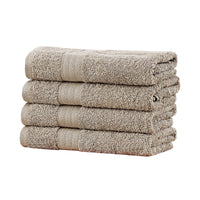 Thumbnail for Linenland Bath Towel 4 Piece Cotton Hand Towels Set - Sandstone