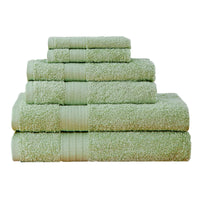 Thumbnail for Luxury 6 Piece Soft and Absorbent Cotton Bath Towel Set - Sage Green