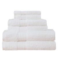 Thumbnail for Luxury 6 Piece Soft and Absorbent Cotton Bath Towel Set - White