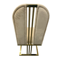 Thumbnail for 2X Dining Chair Stainless Gold Frame & Seat Beige Fabric