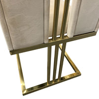 Thumbnail for 2X Dining Chair Stainless Gold Frame & Seat Beige Fabric