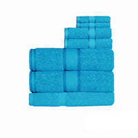 Thumbnail for Kingtex 550gsm Cotton 7 Pce Bath Sheet Set Aqua