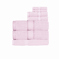 Thumbnail for Kingtex 550gsm Cotton 7 Pce Bath Sheet Set Baby Pink