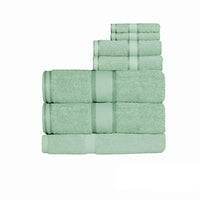 Thumbnail for Kingtex 550gsm Cotton 7 Pce Bath Sheet Set Frost