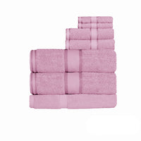 Thumbnail for Kingtex 550gsm Cotton 7 Pce Bath Sheet Set Rose