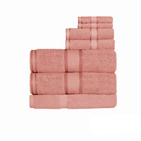 Thumbnail for Kingtex 550gsm Cotton 7 Pce Bath Sheet Set Rust