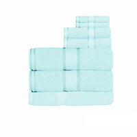 Thumbnail for Kingtex 550gsm Cotton 7 Pce Bath Sheet Set Soft Aqua