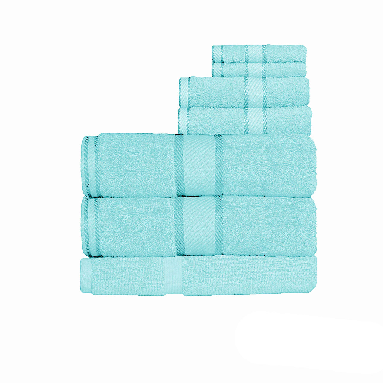 Kingtex 550gsm Cotton 7 Pce Bath Sheet Set Turquoise