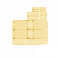 Thumbnail for Kingtex 550gsm Cotton 7 Pce Bath Sheet Set Yellow