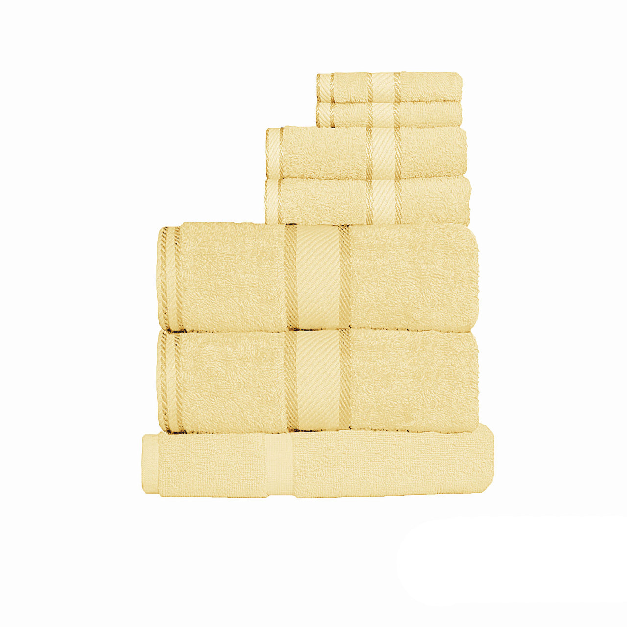 Kingtex 550gsm Cotton 7 Pce Towel Set Yellow