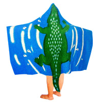 Thumbnail for Kids Cotton Velour Beach Cape Crocodile