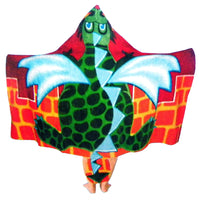 Thumbnail for Kids Cotton Velour Beach Cape Dragon