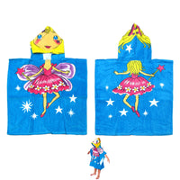 Thumbnail for Cute Kids Cotton Hooded Towel Poncho 60 x 120 cm Ballerina Fairy