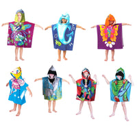 Thumbnail for Cute Kids Cotton Hooded Towel Poncho 60 x 120 cm Butterfly