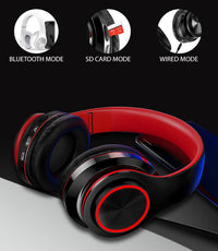 Thumbnail for Bluetooth 5.0 Wireless Earphones Foldable Headset Stereo Headphones (Black)