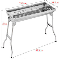 Thumbnail for BBQ Grill Steel Roast Camping Picnic Charcoal Portable Foldable Barbecue Outdoor