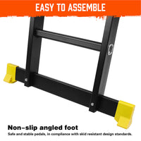 Thumbnail for 4.7M Multi Purpose Ladder Aluminium Folding Platform Extension Step Non-Slip Au