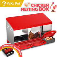 Thumbnail for VaKa Chicken Hen Coop Hutch 3 Hole Inside Outside Roll Away Lay Egg Nesting Box