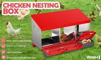 Thumbnail for VaKa Chicken Hen Coop Hutch 3 Hole Inside Outside Roll Away Lay Egg Nesting Box